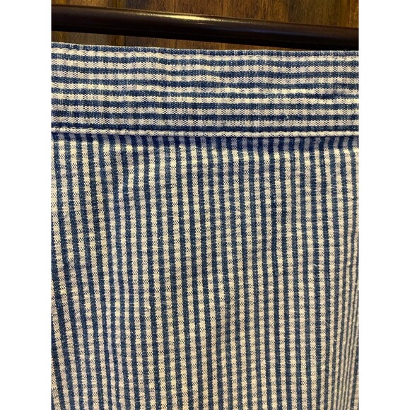 Classic Elements Woman Plus Size 18W Elastic Waist Blue White Seersucker Skort - Picture 3 of 9
